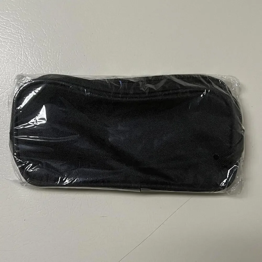 Black Camouflage American Flag Pencil Case Organizer with Multiple Compartments